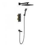 Душевая система встроенная с термостатом Timo Tetra-thermo SX-0199/03SM черный, фото 1
